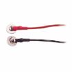 Picture of TECA Reusable Stainless Steel Disc Electrodes, 76cm (30") Red &amp; Black 1.5mm Connectors