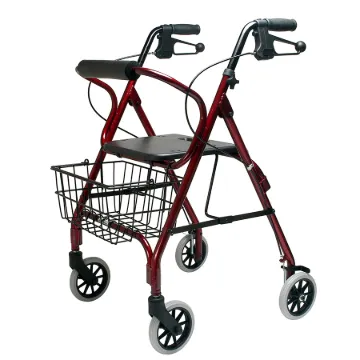Parsons 4200DX with Hand Brake Low Rollator - Red