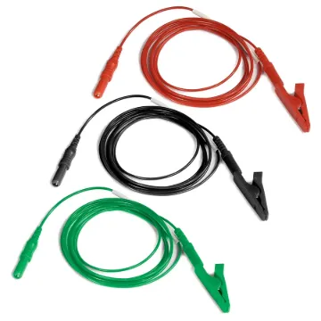KING Electrode Lead Cable Female to Alligator Clip, Available in Various Colours and Lengths