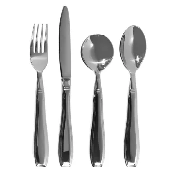 Parsons Premium Weighted Flatware Set (Incl. Knife, Fork, Teaspoon, and Soupspoon)